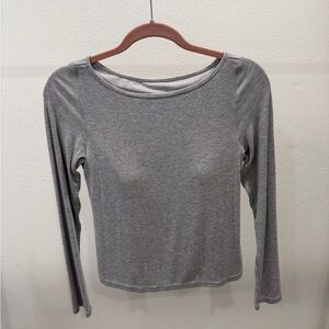 Klassy Network Heather Gray Long Sleeve Top